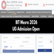 BIT Mesra UG Admission 2026 Begins; Applications Close on May 15